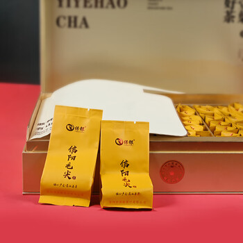 保银信阳毛尖新茶绿茶春茶明前特级高山嫩芽袋装5克*48袋节日送礼推荐