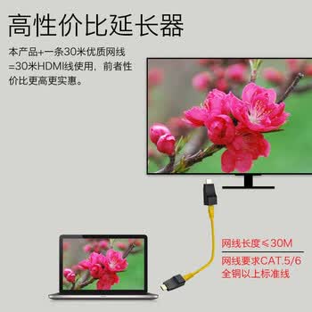 礼嘉YB-HD45H 高清HDMI转RJ45网线延长器 网络信号放大器 双绞线单网线转接头 HDCP协议转换器30米 4K 黑色 礼嘉YB-HD45H 高清HDMI转RJ45网线延长器 网络信号放大器 双绞线单网线转接头 HDCP协议转换器30米 4K 黑色