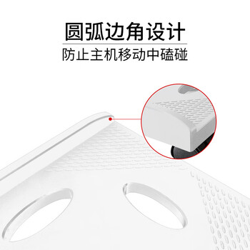 索厉 电脑主机移动托架 台式主机箱架主机托盘机箱架 白色(四个轮子带锁扣/SL-H6-5)