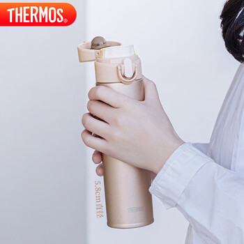 膳魔师（THERMOS）保温杯纯钛杯400ml男女士户外水杯子伴手礼生日礼物TCTD-GY