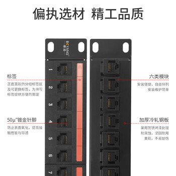 博扬（BOYANG） 六类24口配线架直通型 19