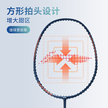 李宁（LI-NING）羽毛球拍超轻对拍2支套装纳米复合纤细中杆儿童成人通用 蓝青