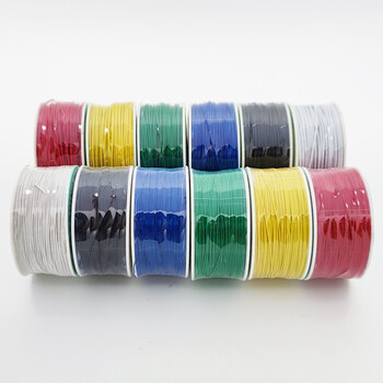 丢石头 24/30# 单芯OK线飞线PCB跳线电路板连接线 镀锡铜芯连接线 黄色 24AWG