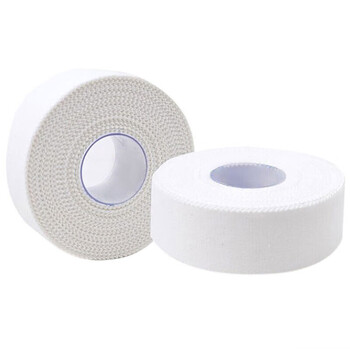 驰动【3卷】白贴布运动胶带肌肉贴绷带拉伤固定胶布无弹性3.8cmx13.7m