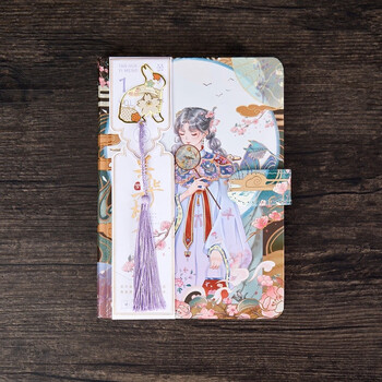 今霸 子亦 古风仙气磁扣手账本立体扉页高颜值彩页国风日记本加厚记事