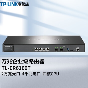 普聯 千兆企業級有線路由器ap管理內置防火牆 tl-er6160t 萬兆光口帶