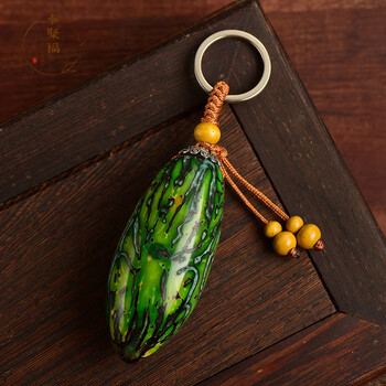 生态原籽千眼菩提吊坠千眼菩提子红果彩果绿色千眼菩提钥匙扣挂件挂饰