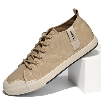 帆布鞋男寳逹2021秋季新款休闲平底男士布鞋潮鞋韩版一脚蹬开车男鞋