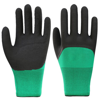 翔福 劳保手套 12付/包 乳胶橡胶发泡防滑透气耐磨胶皮工地工作劳务