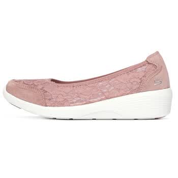 skechers斯凯奇女鞋2021夏季新款蕾丝一脚套 舒适休闲鞋单鞋66666292