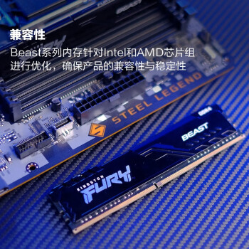金士顿（Kingston） FURY 8GB DDR4 3200 C16 台式机内存条 Beast野兽系列 骇客神条