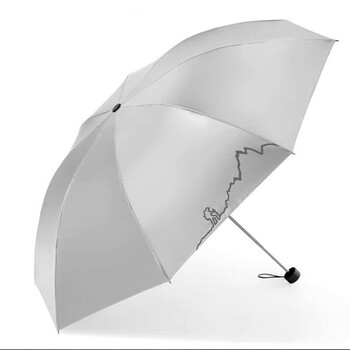 天堂伞 旅行者黑胶三折晴雨伞 33628E 天堂伞 旅行者黑胶三折晴雨伞 33628E