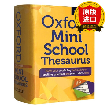 便携迷你牛津英国小学高年级同义词词典 英文原版 Oxford Mini School Thesaur