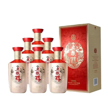 五粮液总厂五粮醇银装50度浓香纯粮食白酒500ml6瓶整箱特价礼盒送礼50