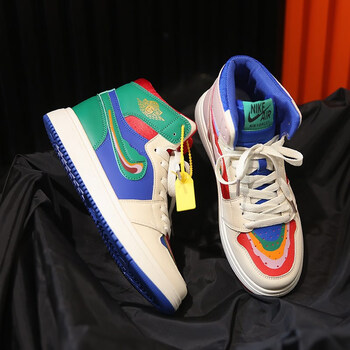 【抖音同款】升渡鑫韵2022新款鸳鸯配色透气小板鞋运动休闲上脚显瘦女