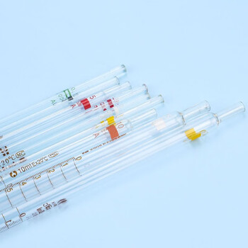 海斯迪克 HKCL-377 玻璃环标刻度吸管移液管滴管 分度吸量管 长吸管移液管 5ML