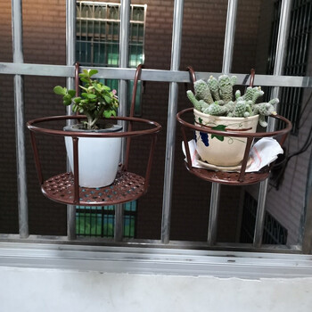 阳台花架挂式 阳台花盆挂架 花架 阳台悬挂 栏杆花架 特大花架子家用