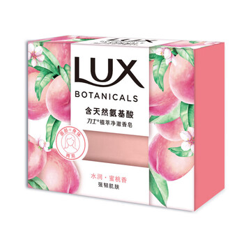 力士（LUX） 植萃净澈香皂蜜桃香95G*2 补水保湿 温和洁净+手帕纸巾2包