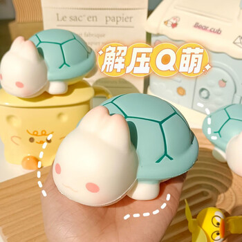 小兔鳖捏捏乐乌龟兔子解压神器减压发泄土鳖公仔慢回弹玩具 兔鳖(慢