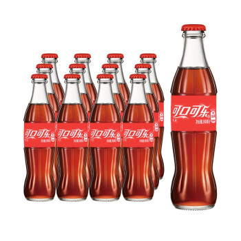 可口可樂(coca-cola) 可口可樂 可樂玻璃瓶汽水248ml*12瓶碰響瓶歡響