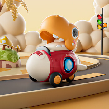 kidsdeer儿童恐龙按压惯性滑行萌趣卡通玩具小汽车男女孩3生日礼物6岁