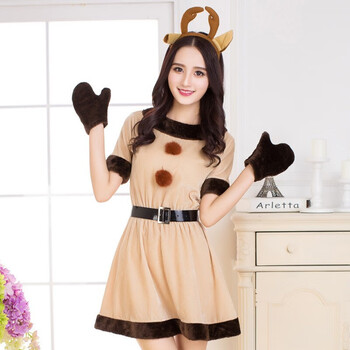 长夜漫漫 圣诞装女平安夜衣服cosplay圣诞节麋鹿公主服装角色扮演制服