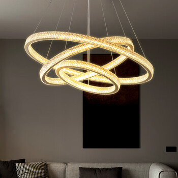 最馨 全铜吊灯客厅灯大灯极简轻奢主卧室灯温馨智能led餐厅书房铜灯 a