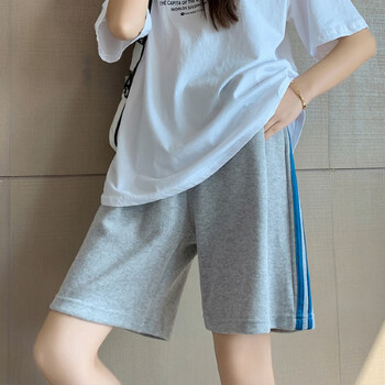 枫雪妮t休闲短裤女运动休闲短裤女五分裤女宽松2022夏ins学生高腰宽松