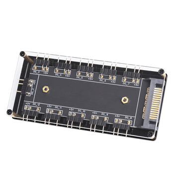 连拓 ARGB显卡灯光集线器 散热器神光同步转接板 适用机箱风扇水冷散热器神光同步 10位分线器