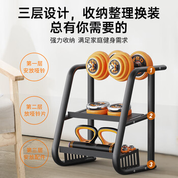 飞尔顿FED 哑铃架子健身家用哑铃小支架收纳托 铁质哑铃架通用