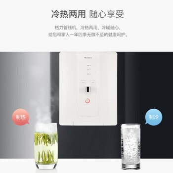 格力（GREE）速热壁挂式管线机即热式饮水机家用直饮机 冷热两用WTE-XB-031-D(白) 【ZMD安心系列】