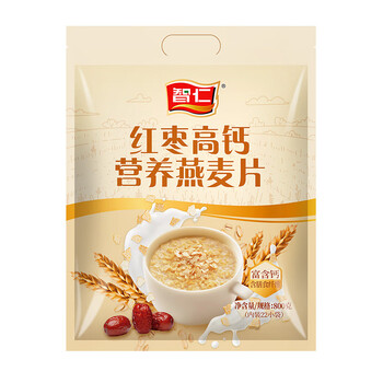 智仁 红枣高钙营养燕麦片 独立小袋包装 800g 醇香粗粮即食 冲饮谷物