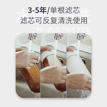 易开得净水器 SAT-9001Pro 矽藻瓷复合滤芯 滤芯可清洗 一根可用3-5年
