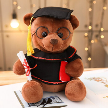 博士熊-深棕(戴眼镜) 28厘米