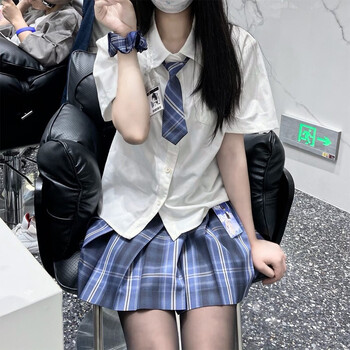 黑丝学姐jk制服夏季套装纯欲风学院风格裙日系原创半身裙百褶裙女裙子