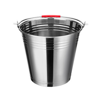 不锈钢水桶手提式大容量家用储水带盖圆桶食堂油桶加厚铁桶提水桶222