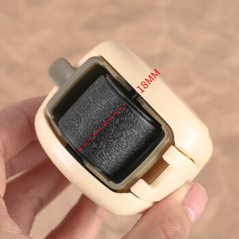 国誉（KOKUYO）滚轮式保密印章 乱码印章带切割器快递隐私防泄密遮盖涂鸦  米黄 WSG-STR118LY 