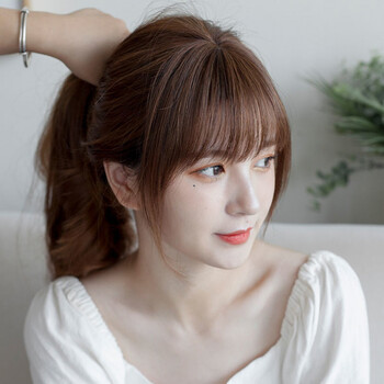 唐妮 刘海假发女网红修颜法式刘海头顶补发片隐形仿真发无痕自然刘海