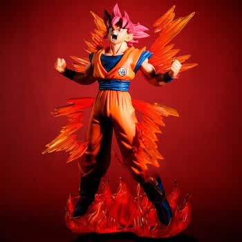 超级赛亚人之神手办龙珠爆裂大战 红发悟空 带 手办模型 红发悟空