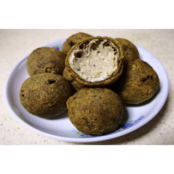 贵州特产贵阳小吃现炸豆腐圆子油炸豆腐丸子蘸水500g