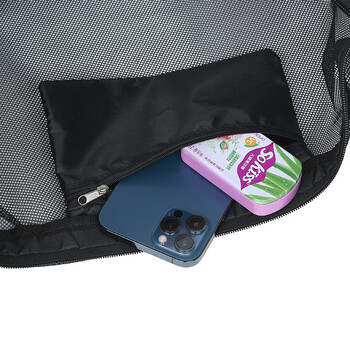 奇享橙篮球包单肩斜跨训练运动背包篮球网兜学生儿童排球足球包黑色