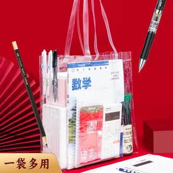 晨光（M&G）学生补习袋 0金属孔庙透明防水考试专用手提袋文件袋手提美术学习袋 考公考研中考