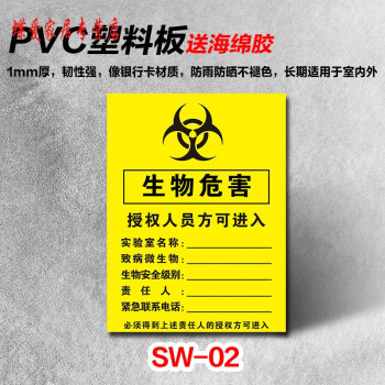 生物危害標識牌一級二級生物安全警示標語實驗室標誌牌醫療垃圾暫存點