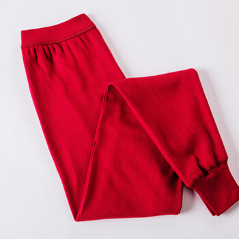 秋裤男单件男士特大码中老年人棉红色秋裤女妈妈宽松棉毛裤保暖裤老式