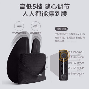 PPW 靠垫人体工学腰垫汽车腰靠腰托腰椎呵护办公室靠背腰枕靠 气囊款 PPW 靠垫人体工学腰垫汽车腰靠腰托腰椎呵护办公室靠背腰枕靠 气囊款