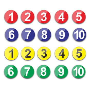 创森小米亚克力数字号码标识牌车间机器设备编号楼层桌号座位牌贴圆牌