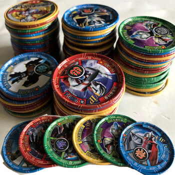 一桶90个币儿童玩具米米币铁卡儿童礼物的 奥特曼(铁币5个)体验卡一下