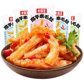 大霸王 魔芋爽丝 香辣素毛肚 麻辣条湖南特产小吃 混合味80包