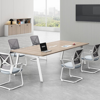 安美诚家具（ANMEICHENG FURNITURE）办公会议桌简约现代长条桌办公桌椅组合  2.0*1.0米【不含椅】
