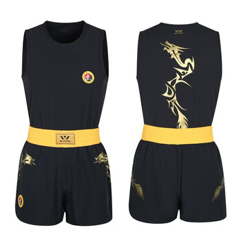 九日山专业散打服 龙服 比赛训练服装 散打裤 短裤背心 武术练功服 男